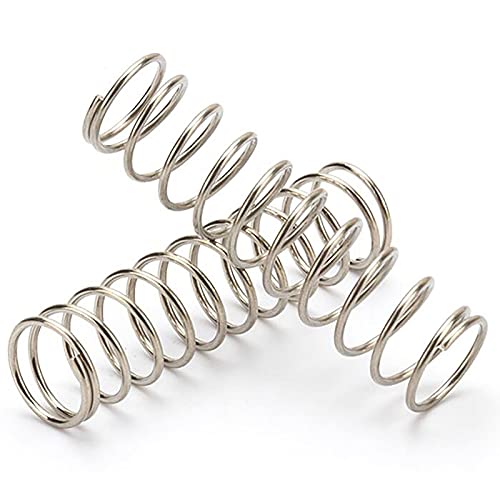PJLANG 0.8x12mm, 304 Edelstahl-Kompressionsfeder, 0,8 mm Drahtdurchmesser, 12 mm Außendurchmesser, 10-50 mm freie Länge, 1 0PCS.(Length 25mm) von PJLANG