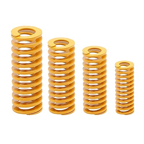 PJLANG 3D-Drucker-Wärmebett-Level-Feder, 25mm od 20-300mm lang, 3d-Drucker-Wärmebett-Nivellierfrühling, TF 25 * 12,5 * L, Gelb(4pcs,40mm) von PJLANG