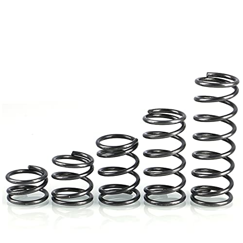 PJLANG 5 STÜCKE 0. 5x5x (60-100) mm Druckfedern, 0,5 mm Drahtdurchmesser x 5 mm Außendurchmesser x (60-100) mm freie Länge, Federstahl Druckfeder(Length 60mm) von PJLANG