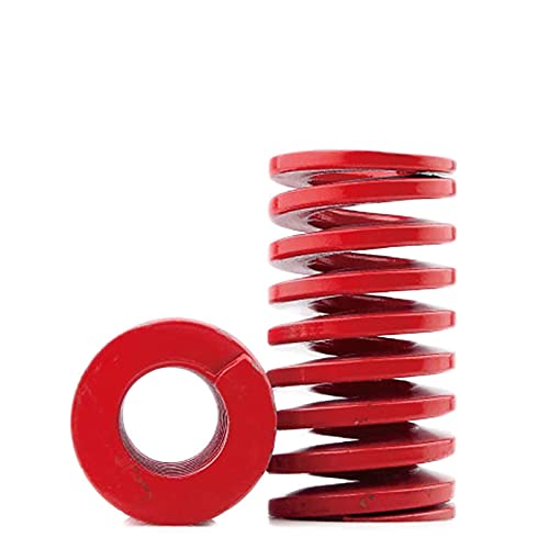 PJLANG Spiralstempel mittel lastkompression sterbenfeder, 27 mm od, 13,5 mm Innendurchmesser, 30-300mm lange, laden Formfeder, rote Form Würfelfedern,(4pcs,45mm) von PJLANG