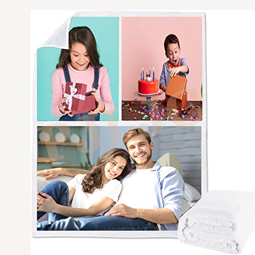 PJLJC Fotodecke mit Eigenem Foto Name,Super Weich Personalisierte Foto Decke Selbst Gestalten Bedrucken Lassen Kuscheldecke Personalisierte Geschenk für Freunde Familie Geburtstag von PJLJC