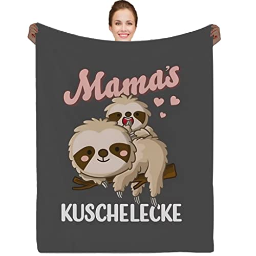 PJLJC Kuscheldecke Flauschige, An Meinen Mutter Personalisierte Faultier Decke，Eine Flauschige Flanelldecke mit süßen Faultier Motiven als Geschenk für Meine liebevolle Mama Geburtstag Muttertag von PJLJC