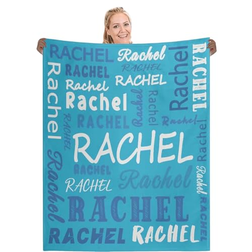 PJLJC Persönliche Decke mit Namen Flauschige Flanell Wurfdecke für Babys Kinder Erwachsene 15 Farben 6 Größen Geschenkidee zur Geburt Taufe Geburtstag,70 x 100cm von PJLJC