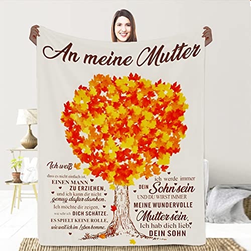 PJLJC Personalisierte Decke Geschenke an Meine Mama von Sohn ，für Vater Super Weiche Decke Flanell ，Vatertagsgeschenk Geburtstagsgeschenk von PJLJC