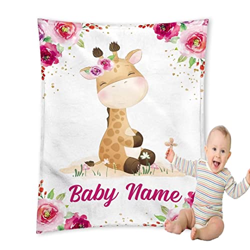 PJLJC personalisierte kuscheldecke Baby Name Decke，Flanell-Decke mit dem Namen und Geburtsdatum Ihres Kindes Geburt jeden kleinen Jungen oder Mädchen von PJLJC