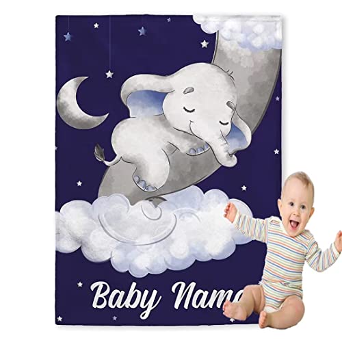 PJLJC personalisierte kuscheldecke Baby Name Decke，Flanell-Decke mit dem Namen und Geburtsdatum Ihres Kindes Geburt jeden kleinen Jungen oder Mädchen von PJLJC