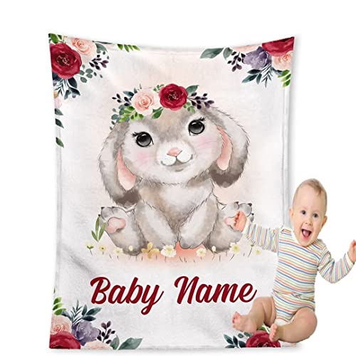 PJLJC personalisierte kuscheldecke Baby Name Decke，Flanell-Decke mit dem Namen und Geburtsdatum Ihres Kindes Geburt jeden kleinen Jungen oder Mädchen von PJLJC
