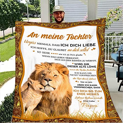Personalisierte Kuscheldecke an Meine Tochter Von Papa, für Geburtstag Geschenke von PJLJC