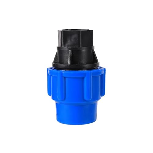 1/2 "3/4" 1 "1,2" 1,5 "bis 20/25/32/40/50mm PP Schnellverbinder Blaue Kappen Adapter PE Rohr Armaturen for Bewässerung(Size:20x25mm) von PJQUEKAIPJ