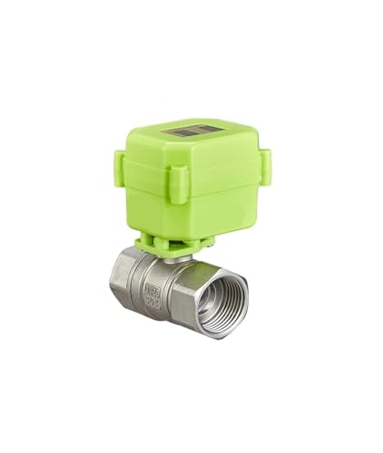 Elektrischer Kugelhahn, Edelstahl-Kugelhahn mit Antrieb 1/2" 3/4" 1" IP65 Motorisierter Kugelhahn Wasserventile AC/DC 12V 24V 220V(45293,AC220-XY-01) von PJVPEJOD