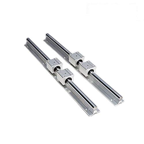 Professionelle 2 Stück SBR10 10 mm Linearschienenführung 200 250 mm Vollgleitunterstützung + 4 Stück SBR10UU Linearlagerblock(200mm) von PJVPEJOD