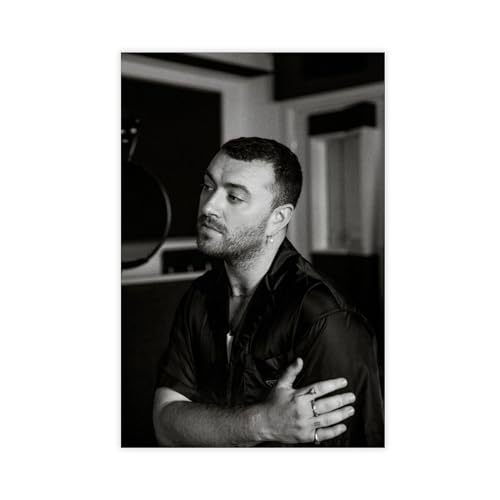 Sam Smith Sänger-Poster (14) Leinwand-Poster, Schlafzimmer-Dekor, Sportlandschaft, Büro, Raumdekoration, Geschenk, ungerahmt, 30 x 45 cm von PJWBVA