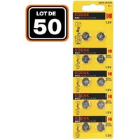 50 Stück AG10 Super Alkaline Knopfzellen 1.5V KODAK von PKCELL