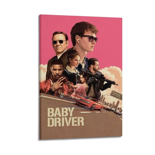 PKEUEHXTO Filmposter "Baby Driver", dekoratives Gemälde, Leinwand, Wandposter und moderne Familienschlafzimmer-Dekoration, 20 x 30 cm von PKEUEHXTO