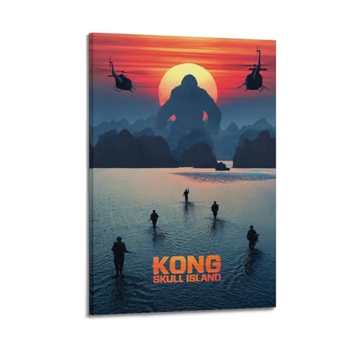 PKEUEHXTO Filmposter Kong Skull Island, dekoratives Gemälde, Leinwand, Wandposter und moderne Familienschlafzimmer-Dekoration, 30 x 45 cm von PKEUEHXTO