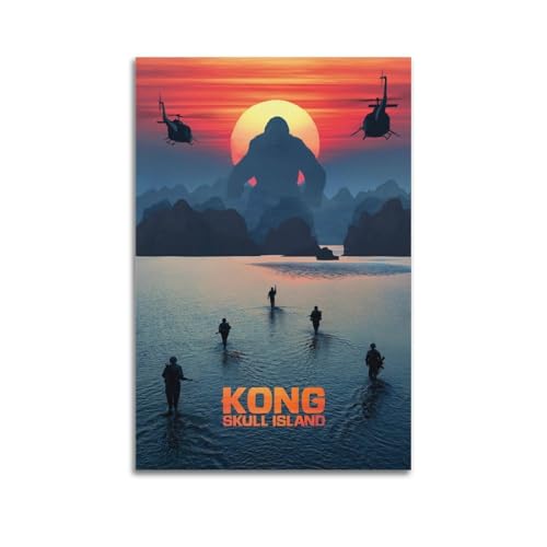 PKEUEHXTO Filmposter Kong Skull Island, dekoratives Gemälde, Leinwand, Wandposter und moderne Familienschlafzimmer-Dekoration, 40 x 60 cm PKEUEHXTO Filmposter Kong Skull Island, dekoratives Gemälde, Leinwand, Wandposter und moderne Familienschlafzimmer-Dekoration, 40 x 60 cm von PKEUEHXTO