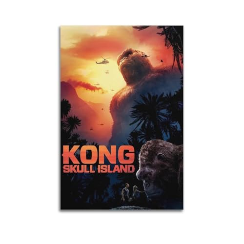 PKEUEHXTO Filmposter Kong Skull Island, dekoratives Gemälde, Leinwand, Wandposter und moderne Familienschlafzimmer-Dekoration, 50 x 75 cm PKEUEHXTO Filmposter Kong Skull Island, dekoratives Gemälde, Leinwand, Wandposter und moderne Familienschlafzimmer-Dekoration, 50 x 75 cm von PKEUEHXTO