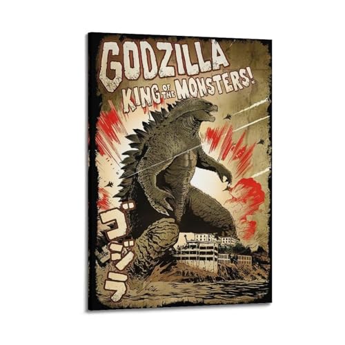 PKEUEHXTO Godzilla Maxi-Poster, Motiv: König der Monster, dekoratives Gemälde, Leinwand, Wandposter und moderne Familienschlafzimmer-Dekoration, 20 x 30 cm PKEUEHXTO Godzilla Maxi-Poster, Motiv: König der Monster, dekoratives Gemälde, Leinwand, Wandposter und moderne Familienschlafzimmer-Dekoration, 20 x 30 cm von PKEUEHXTO