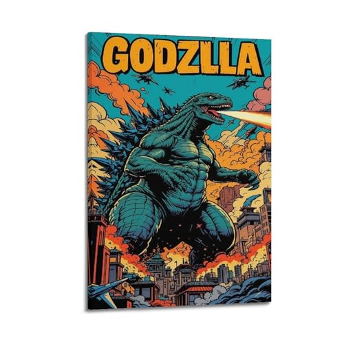 PKEUEHXTO Godzilla Maxi-Poster, Motiv: König der Monster, dekoratives Gemälde, Leinwand, Wandposter und moderne Familienschlafzimmer-Dekoration, 20 x 30 cm PKEUEHXTO Godzilla Maxi-Poster, Motiv: König der Monster, dekoratives Gemälde, Leinwand, Wandposter und moderne Familienschlafzimmer-Dekoration, 20 x 30 cm von PKEUEHXTO