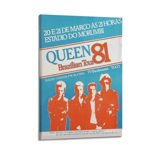 PKEUEHXTO Poster, Motiv: Queen Brasilien 1981, dekoratives Gemälde, Leinwand, Wandposter und moderne Familienschlafzimmer-Dekoration, 60 x 90 cm PKEUEHXTO Poster, Motiv: Queen Brasilien 1981, dekoratives Gemälde, Leinwand, Wandposter und moderne Familienschlafzimmer-Dekoration, 60 x 90 cm von PKEUEHXTO