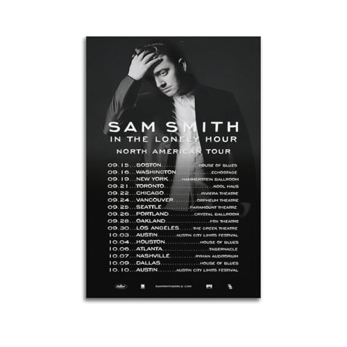 PKEUEHXTO Sam Smith – Poster, dekoratives Gemälde, Leinwand, Wandposter und moderne Familienschlafzimmer-Dekoration, 40 x 60 cm PKEUEHXTO Sam Smith – Poster, dekoratives Gemälde, Leinwand, Wandposter und moderne Familienschlafzimmer-Dekoration, 40 x 60 cm von PKEUEHXTO