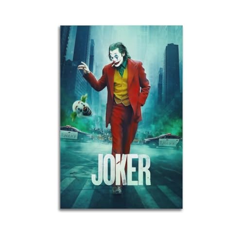 PKEUEHXTO The Joker Comic-Kunst-Poster, dekoratives Gemälde, Leinwand, Wandposter und moderne Familienschlafzimmer-Dekoration, 60 x 90 cm von PKEUEHXTO