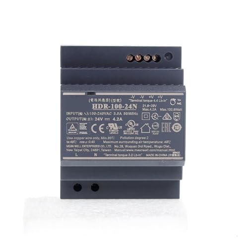 PKHDLYEU DIN-Schienen-Schaltnetzteil HDR-100-24N 100 W 24 V, 110 V/220 V AC bis 24 V DC, 4,2 A, isolierte Stromversorgung in schlanker Form PKHDLYEU DIN-Schienen-Schaltnetzteil HDR-100-24N 100 W 24 V, 110 V/220 V AC bis 24 V DC, 4,2 A, isolierte Stromversorgung in schlanker Form von PKHDLYEU