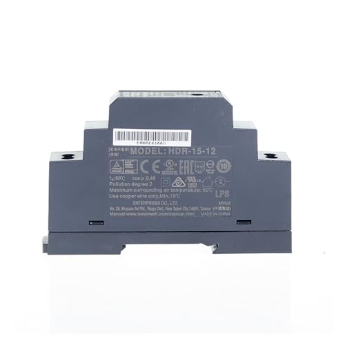PKHDLYEU HDR-15-12 Schaltnetzteil 15W 12V 110V/220V AC zu 12V DC 1,25A Dünne Stufenform auf DIN-Schiene Isoliert LPS CE UL PKHDLYEU HDR-15-12 Schaltnetzteil 15W 12V 110V/220V AC zu 12V DC 1,25A Dünne Stufenform auf DIN-Schiene Isoliert LPS CE UL von PKHDLYEU