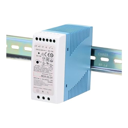 PKHDLYEU Industrielles 60-W-DIN-Schienen-Switching-Netzteil MDR-60-5 MDR-60-12 MDR-60-24 MDR-60-48 (Size: MDR-60-24) von PKHDLYEU