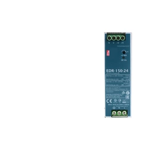 PKHDLYEU Industrielles Hutschienen-Schaltnetzteil EDR-75 120 150-Serie 12V 24V 48V DC 75W 120W 150W (Color : EDR-150-24 24V 150W) von PKHDLYEU