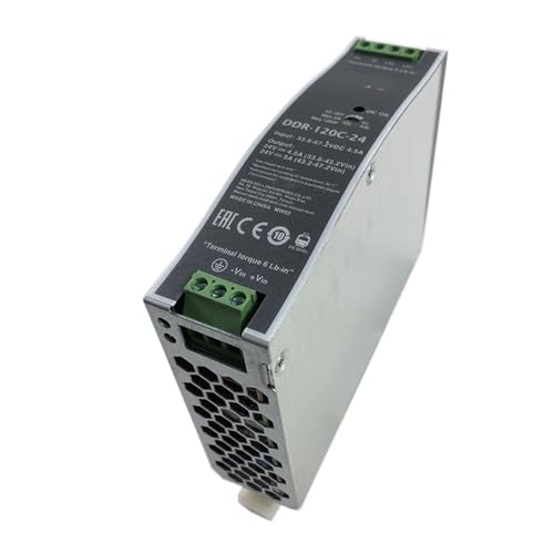 PKHDLYEU Konverter DC-DC auf DIN-Schiene DDR-120C-24 120 W, 33,6 ~ 67,2 V DC auf 24 V DC, Stromversorgung 5 A, Transformator 48 V DC auf 24 V DC PKHDLYEU Konverter DC-DC auf DIN-Schiene DDR-120C-24 120 W, 33,6 ~ 67,2 V DC auf 24 V DC, Stromversorgung 5 A, Transformator 48 V DC auf 24 V DC von PKHDLYEU