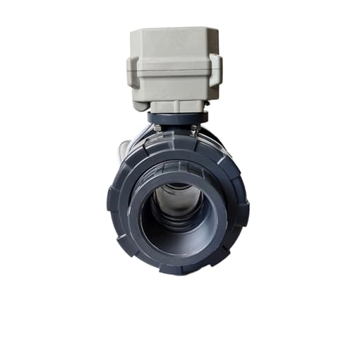 PKHDLYEU Motorisierte Ventile DN40 50mm UPVC Elektrischer Kugelhahn 2/3/5/7 Drähte Motorisierter Ventilmotorantrieb for die Wasserversorgung von Wassertanks(NPT Thread,DC24V_CR502) von PKHDLYEU