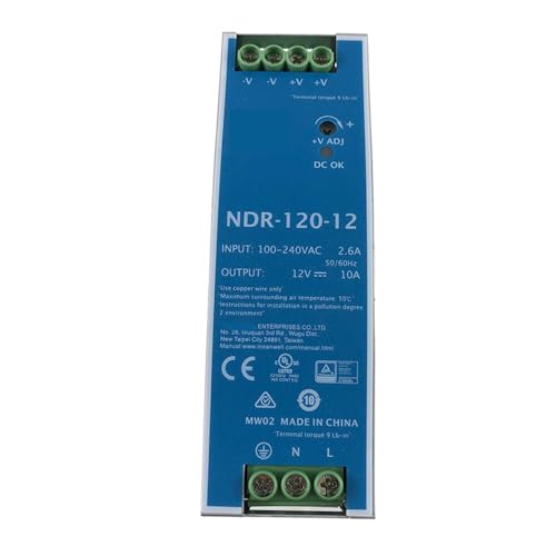 PKHDLYEU NDR-120-12 120 W 12 V 110 V/220 V AC zu 12 V DC 10 A DIN-Schienen-Schaltnetzteil für industrielle Stromversorgung PKHDLYEU NDR-120-12 120 W 12 V 110 V/220 V AC zu 12 V DC 10 A DIN-Schienen-Schaltnetzteil für industrielle Stromversorgung von PKHDLYEU