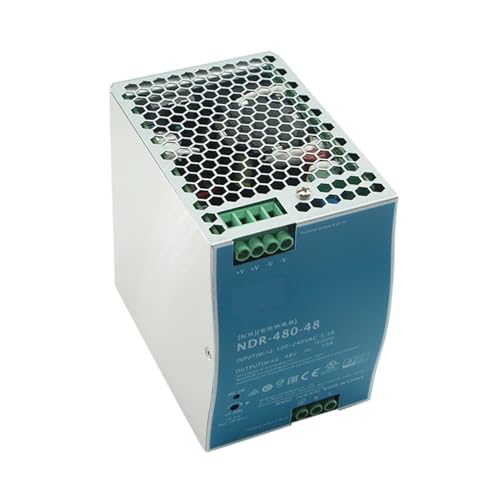 PKHDLYEU NDR-480-48 Schaltnetzteil DIN-Schienenmontage 480 W 48 V Industrieller Transformator von 110 V / 220 V AC auf 48 V DC 10 A PKHDLYEU NDR-480-48 Schaltnetzteil DIN-Schienenmontage 480 W 48 V Industrieller Transformator von 110 V / 220 V AC auf 48 V DC 10 A von PKHDLYEU