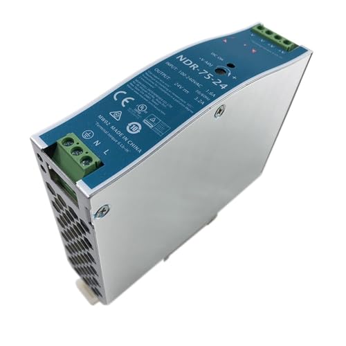 PKHDLYEU NDR-75-24 75 W 24 V DIN-Schienen-Schaltnetzteil Transformator PSU für 110 V/220 V AC zu 24 V DC 3,2 A industrielle Stromversorgung von PKHDLYEU