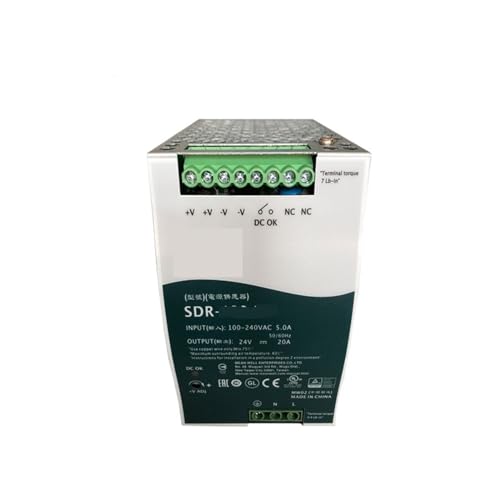 PKHDLYEU SDR-480-24 Dünnes DIN-Schienen-Schaltnetzteil, 480 W, 24 V, 110 V/220 V AC auf 24 V DC, 20 A, industrieller DIN-Schienen-Transformator PKHDLYEU SDR-480-24 Dünnes DIN-Schienen-Schaltnetzteil, 480 W, 24 V, 110 V/220 V AC auf 24 V DC, 20 A, industrieller DIN-Schienen-Transformator von PKHDLYEU
