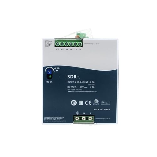 PKHDLYEU SDR-960-48 960 W 48 V Schaltnetzteil auf DIN-Schiene, 48 V DC, 20 A, DIN-Schiene, mit Parallelfunktion PFC PKHDLYEU SDR-960-48 960 W 48 V Schaltnetzteil auf DIN-Schiene, 48 V DC, 20 A, DIN-Schiene, mit Parallelfunktion PFC von PKHDLYEU