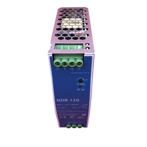 PKHDLYEU Schaltnetzteil NDR-120 Guide 220V auf 24V 12V 48V DC Dr Spannungsstabilisierter EDR Transformator (Size : NDR-120-12, Color : 120W) von PKHDLYEU