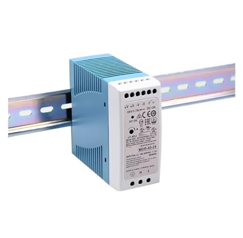 PKHDLYEU Schaltnetzteil auf DIN-Schiene MDR-40 40 W einzelner Ausgang 5 V 12 V 24 V DC Eingang 85-264 VAC / 120-370 VDC (Größe : MDR-40-24 V) von PKHDLYEU