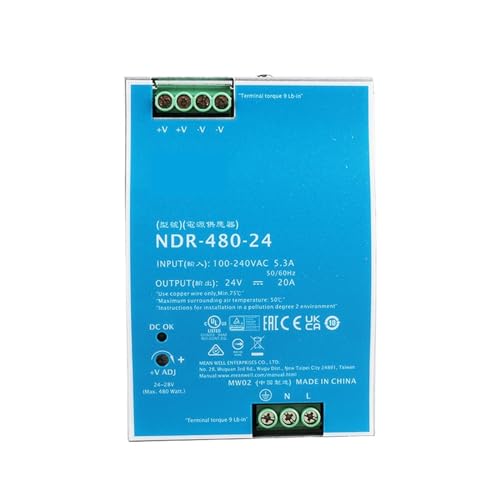 PKHDLYEU Schaltnetzteil auf DIN-Schiene mit Ausgang 480 W 24 V Serie NDR für industrielle Steuerungssysteme von PKHDLYEU