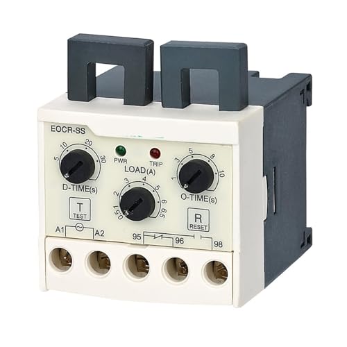PKHDLYEU Thermisches Überlastrelais EOCR-SS-110 Elektronisches Überlastrelais Motorschutz Überlastrelais Thermisch EOCR-SS (Einfacher Typ) (Un:110VAC)(0.5-6.5A) von PKHDLYEU
