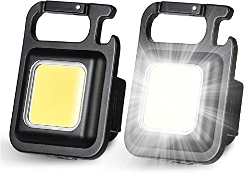 PKKP 2PCS Mini LED Taschenlampe 800 Lumen Wiederaufladbare Inspektionsleuchten 4 Modi Tragbare Arbeitslampe mit Flaschenöffner für Camping Reparatur Notbeleuchtung von PKKP