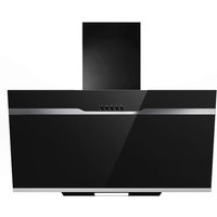 PKM Dunstabzugshaube S23-60 ABPX - Schwarz, Edelstahl-Applikationen, LED-Beleuchtung von PKM