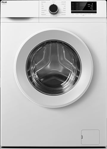 PKM WA6-ES1512 Waschmaschine | FRontlader | 6 kg Fassungsvermögen | Startzeitvorwahl | Display | 15 Waschprogramme | 1200 U/Min | Kindersicherung | 60 cm Breite | Energieeffienzklasse A | Weiß von PKM