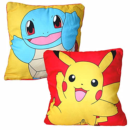 PKMN Pokemon | Pikachu & Schiggy | Kinder Kissen 40 x 40 cm | Dekokissen von Pokémon