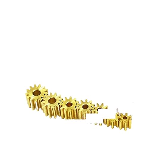 PKNVKZIDK 0.4M Modulus Brass Metal Copper Gear Copper Gear Transimission Gear for 1mm 1.5mm 2mm Model 4 (10T) von PKNVKZIDK