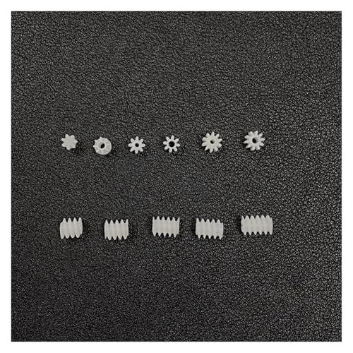 PKNVKZIDK 10pcs/Lot 0.5M Gear Toy Car Transmission Pinion Worm Gear for 1.5mm/2mm Shaft Gear 7 Teeth 2MM Shaft von PKNVKZIDK