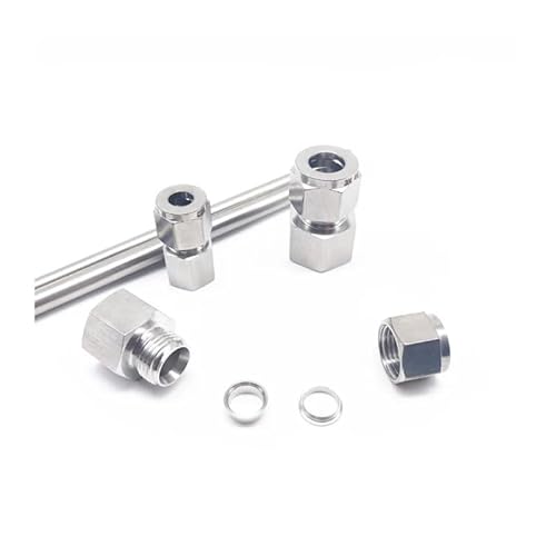 PKNVKZIDK 1PC 304 Stainless Steel Double Ferrule Fitting 8mm OD Tube to 1/8" Hex Female Thread Straight Joint PKNVKZIDK 1PC 304 Stainless Steel Double Ferrule Fitting 8mm OD Tube to 1/8" Hex Female Thread Straight Joint von PKNVKZIDK