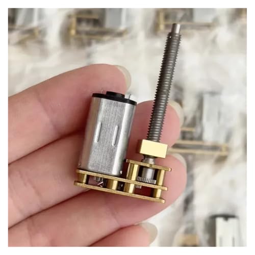 PKNVKZIDK N30 All Metal Gearbox Gear Electronic Starter DC 1.5V-6V 600RPM M4 Metal Thread Flip Output Screw Shaft 30mm von PKNVKZIDK
