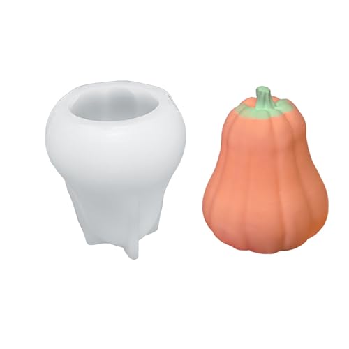 3D-Kürbis-Silikonform-Set – Halloween-Kerzenformen für selbstgemachte gruselige Geister, Wachs, Aromatherapie-Seife und Gips-Dekor – leicht zu lösender Bastelset, 5-teilig, birnenförmiger Kürbis 3D-Kürbis-Silikonform-Set – Halloween-Kerzenformen für selbstgemachte gruselige Geister, Wachs, Aromatherapie-Seife und Gips-Dekor – leicht zu lösender Bastelset, 5-teilig, birnenförmiger Kürbis von PKRANZYHKAL